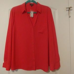 Ashton blouse with roll tab sleeves